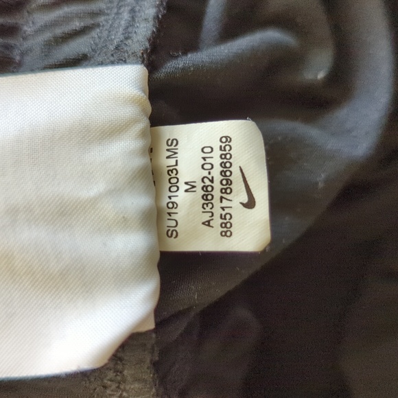 Nike Dri Fit Black Womens Medium sweatpants joggers zipper leg, zipper pockets - Picture 8 of 8